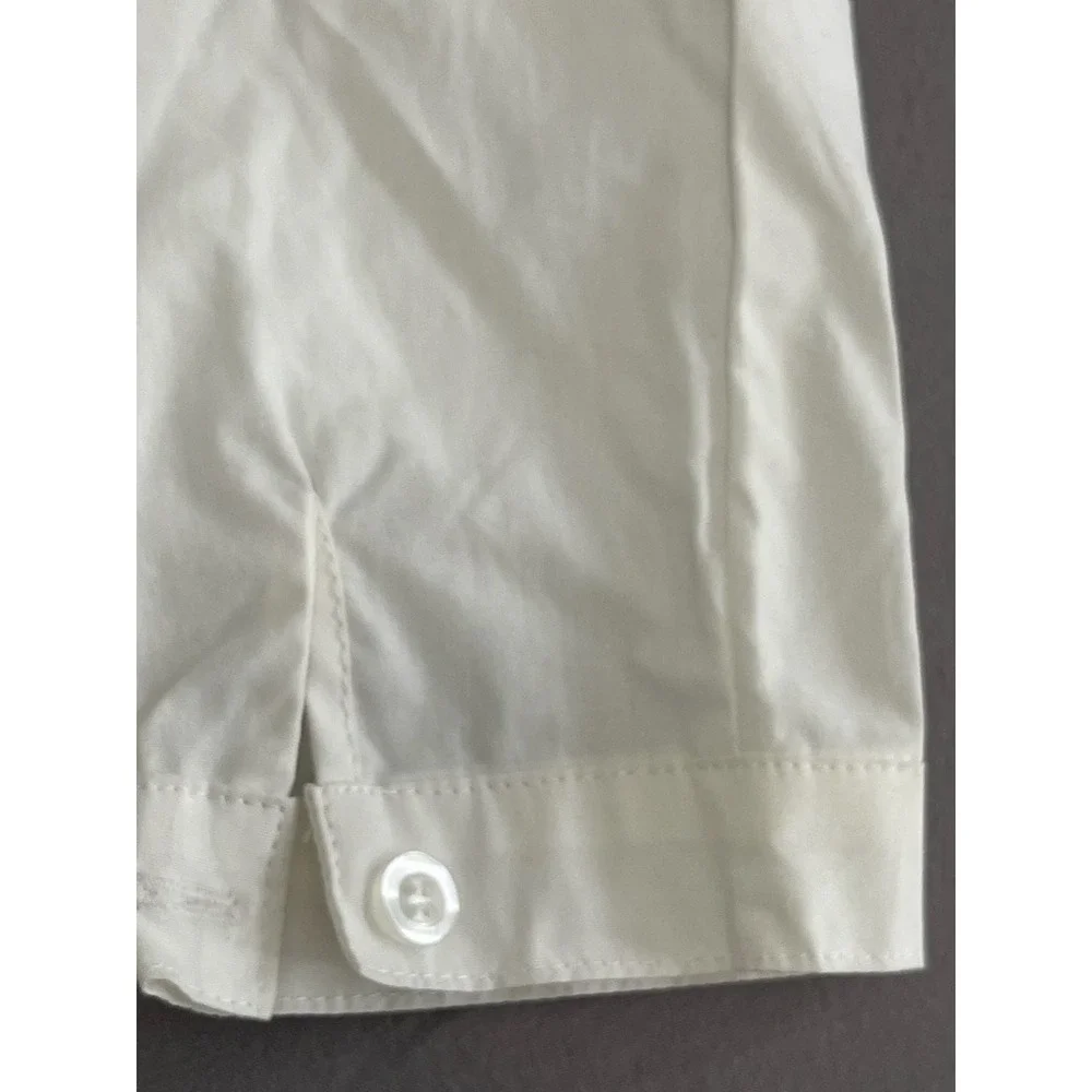 Sangtree Kids White Long Sleeve Button Down Shirt Cotton Blend Size 140 51277